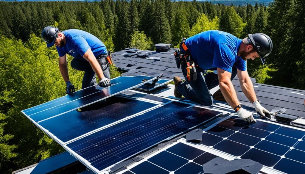 installing solar panels